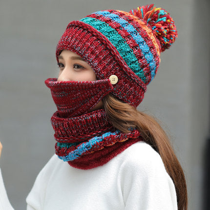Korean knitted woolen winter cap for women – photo 2 of 7