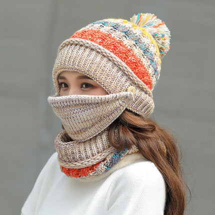 Korean knitted woolen winter cap for women – photo 3 of 7