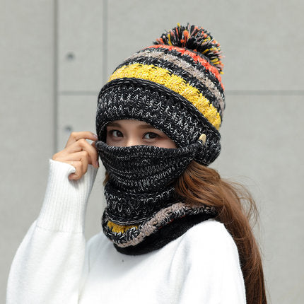 Korean knitted woolen winter cap for women – photo 6 of 7