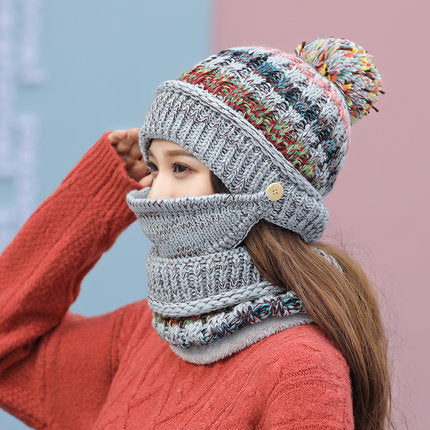Korean knitted woolen winter cap for women – photo 7 of 7
