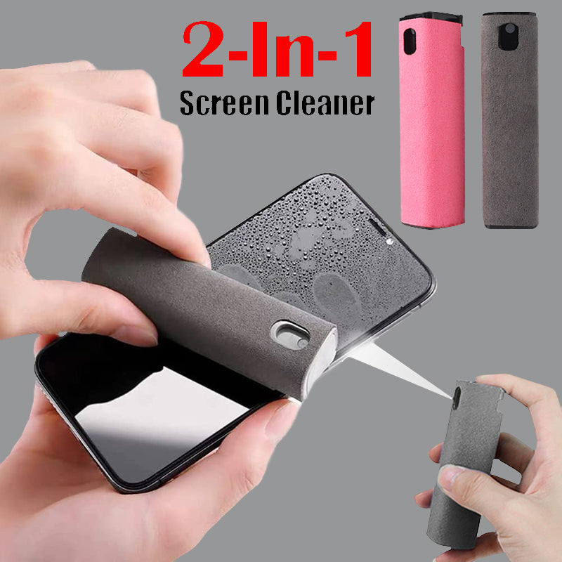 Pocket mobile screen cleaner spray with microfiber wipe - image 1