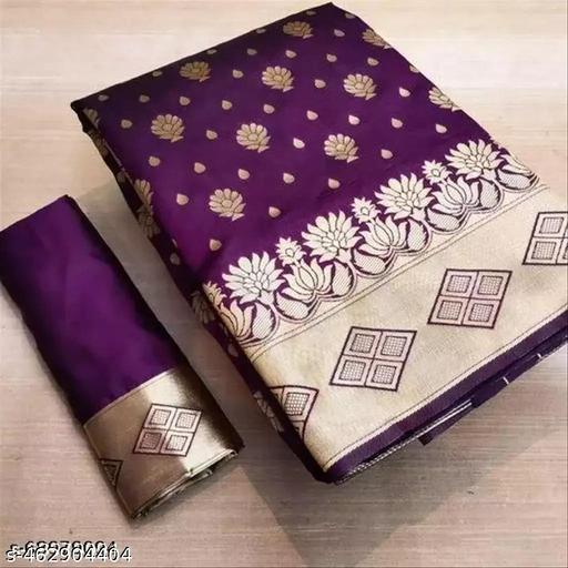Woven Kanjivaram Banarasi silk saree with zari rich pallu, view 1