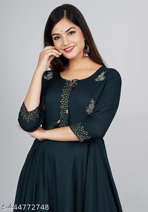 Green Border Kurta for Women