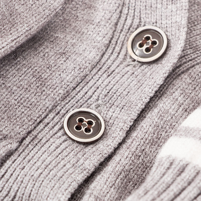 Warm grey knitted pet sweater coat - image 2