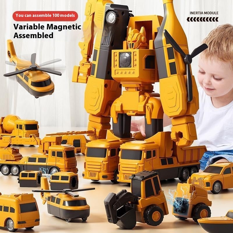 Magnetic engineering car building blocks toy - image 1