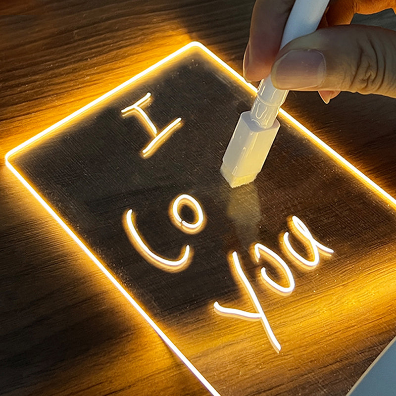 LED note board night light with pen, USB message board - image 1