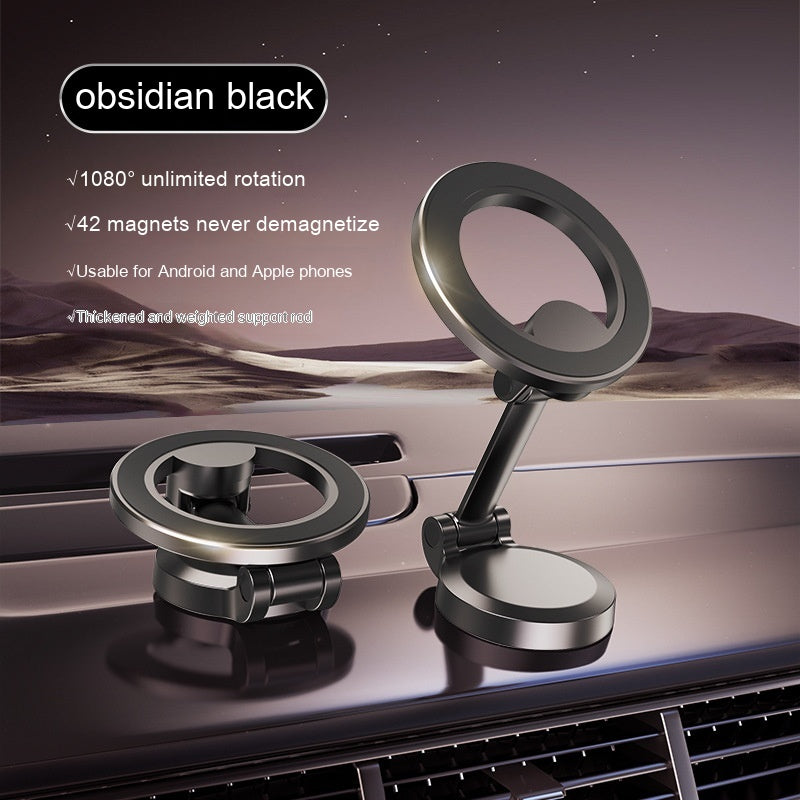 Magnetic car phone holder, foldable all-metal dashboard mount – photo 11 of 11