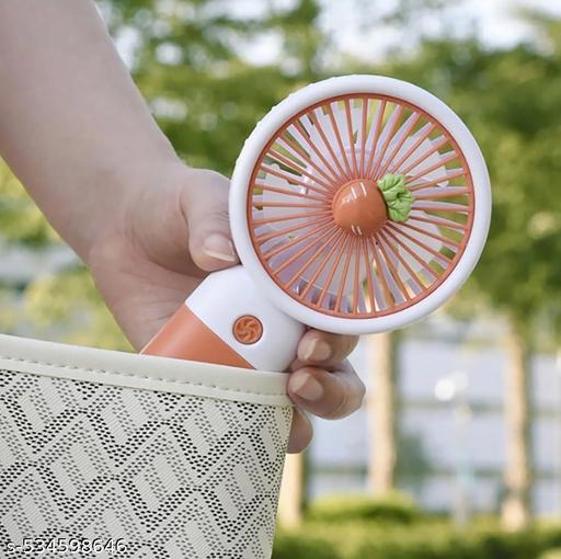 Cartoon handheld rechargeable mini fan with phone holder, pack of 2, view 3