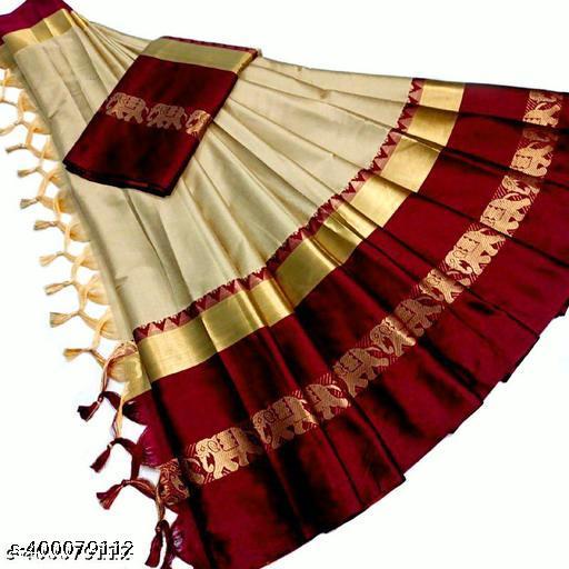 Hathi Saree (Elephant Design) Cotton Silk Saree – Design 4