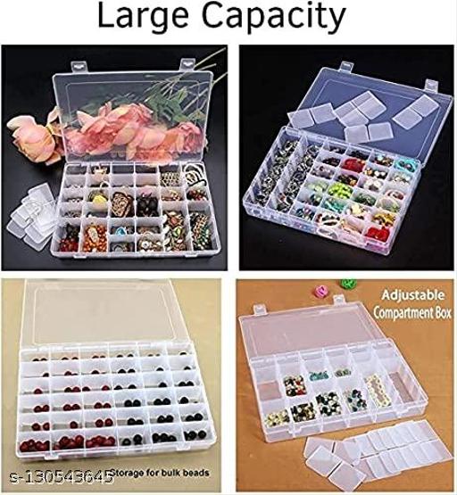 36-grid clear plastic jewellery storage organiser box, view 3