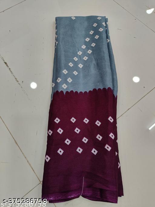 Printed georgette daily wear saree with running blouse, view 2