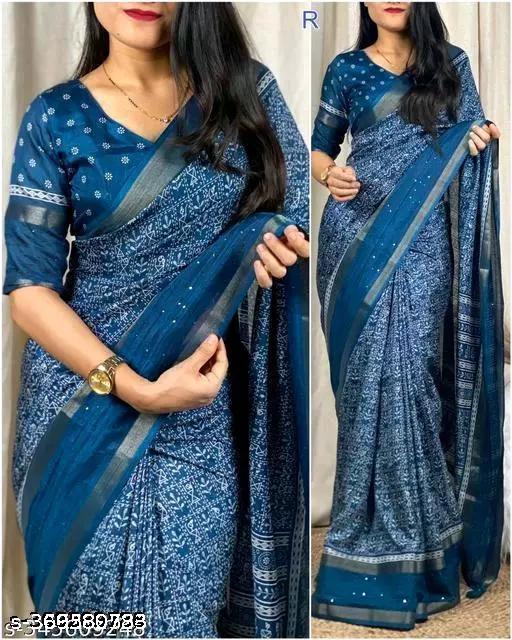 Hetvi Creation Fancy Dola Silk Saree with Unstitched Blouse – Design 2
