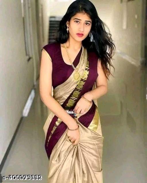 Hathi Elephant Design Cotton Silk Saree with Zari Border, view 2