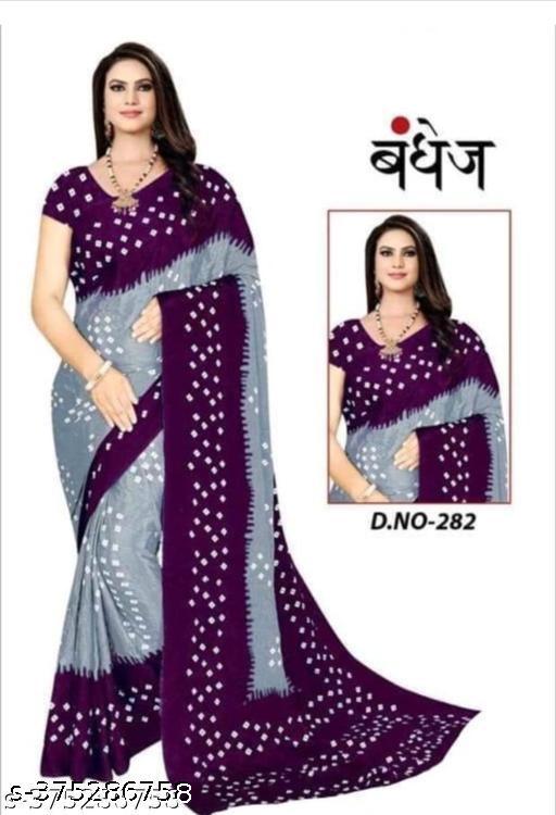 Printed georgette daily wear saree with running blouse, view 1