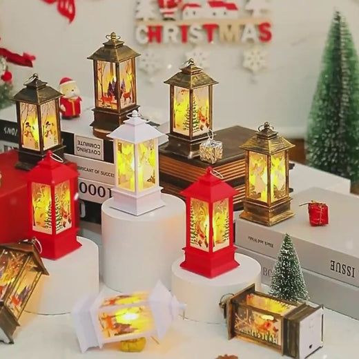 Battery-Powered Santa Claus LED Lantern for Christmas