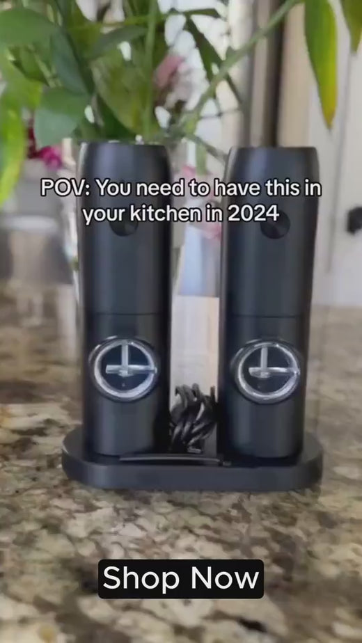 Electric Spice & Pepper Grinder – Rechargeable Type-C, Ceramic Core