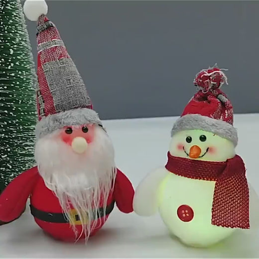LED Christmas Tree Hanging Ornaments - Santa, Snowman and Deer