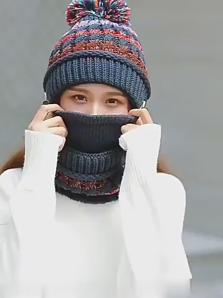 Korean knitted woolen winter cap for women – product video 1