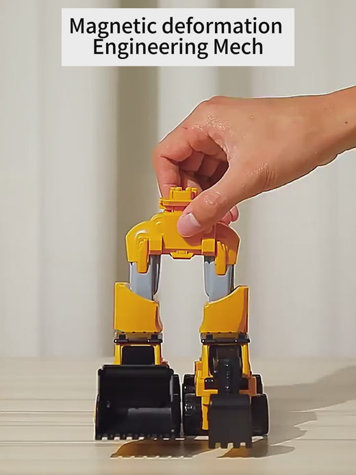 35-Piece Magnetic Transforming Car Building Blocks Set