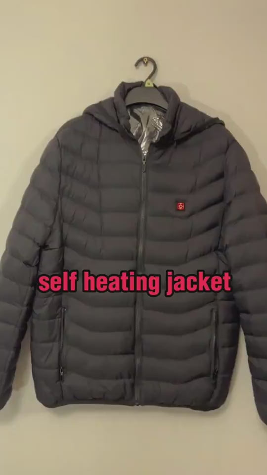 USB heated winter jacket for men demo video