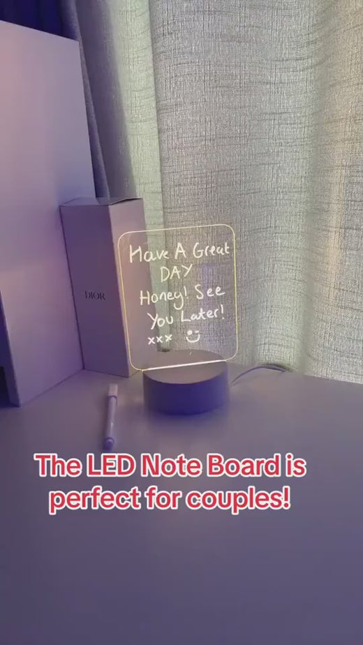 LED Note Board Night Light with Pen – USB Message Board Lamp, Gift