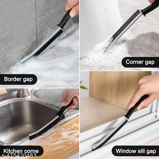 2-in-1 bathroom cleaning brush with wiper and ceiling duster set, view 4