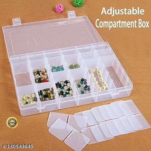 36-grid clear plastic jewellery storage organiser box, view 4