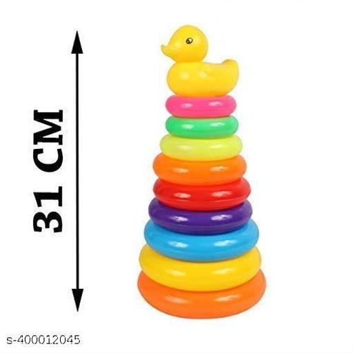 9 ring colourful teddy stacking rings toy, view 4